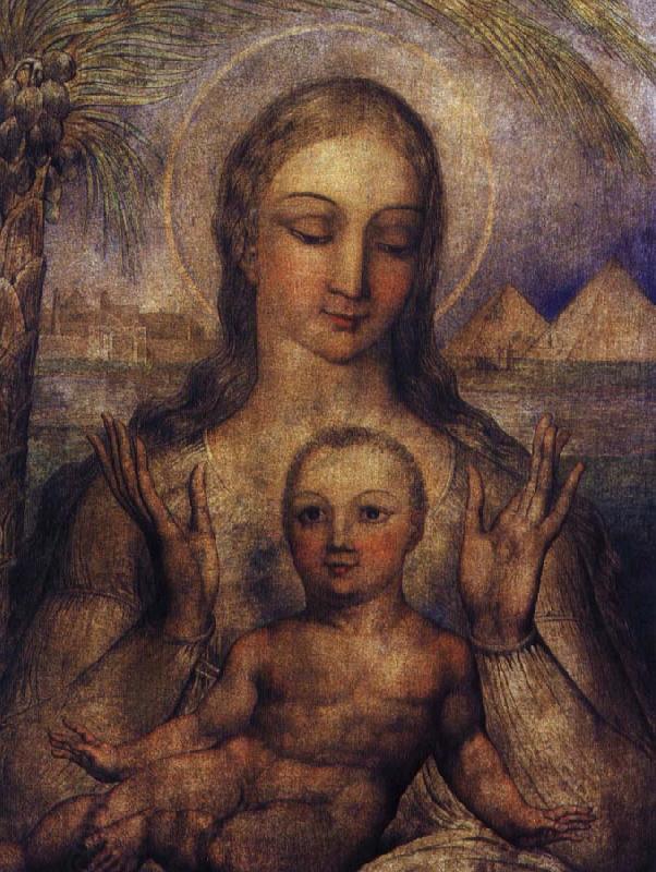 Blake, William madonnan med jed jesusbarnet i egypten China oil painting art